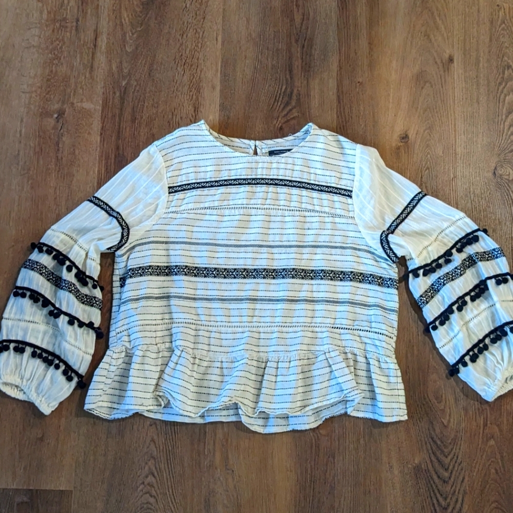 Zara peasant blouse